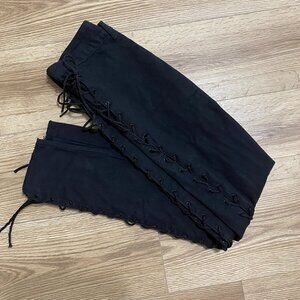 Vintage 1980's, Lip Service LA, Black, Side Lace Rocker Jeans, size 28